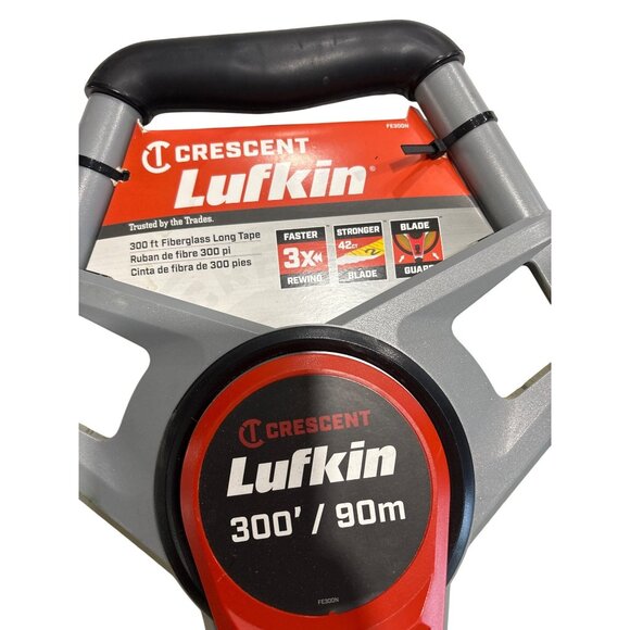 Crescent Lufkin 300 Ft/90m Fiberglass Long Tape  3x Faster Rewind & Blade Guard - Picture 2 of 7